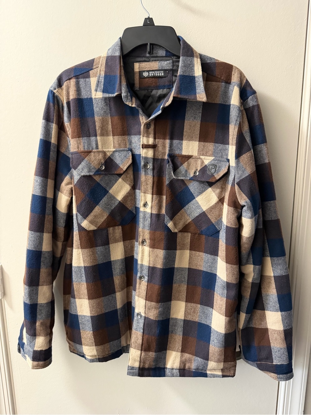Born Primitive Plaid Quilted-Lined Shacket